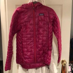 Pink Patagonia Micro Puff Hoodie